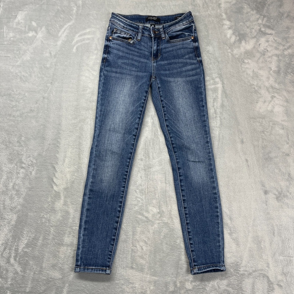 Judy Blue Jeans Womens 25 (25x28) Blue Denim Medium Wash Skinny Leg Streetwear